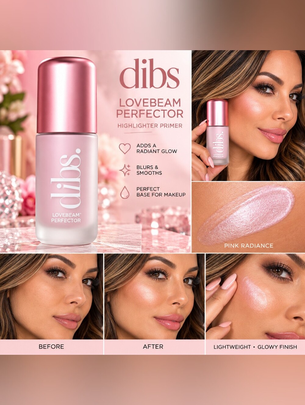 Dibs Lovebeam Perfector - Pink Radiance Highlighter Primer